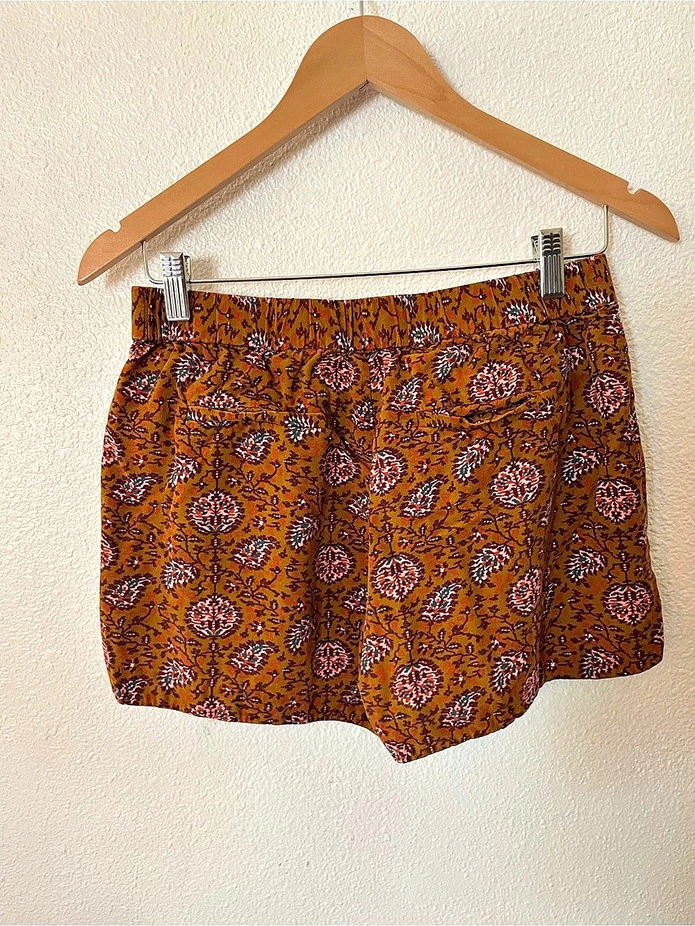 Madewell Floral High Waist Pull On Shorts Size Small Patterned Warm Colors